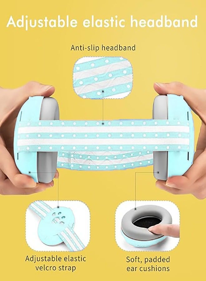 واقيات أذن للأطفال، حماية أذن الأطفال، واقيات أذن للأطفال الرضع والأطفال الصغار حتى عمر 36 شهرًا، واقيات أذن لتقليل الضوضاء - سماعات رأس مريحة للأطفال تحمي من تلف السمع وتحسن النوم - Image 4